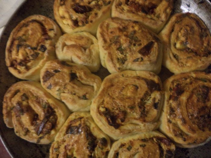 Пирог-улитка из творожного теста