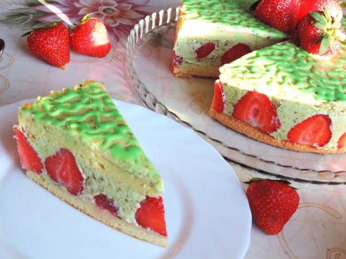 Клубничный торт с фисташковым кремом &amp;quot;Фрезье&amp;quot; («Fraisier»)