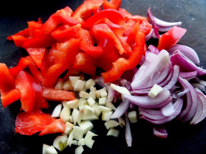 Шампиньоны со сладким перцем быстрого маринования