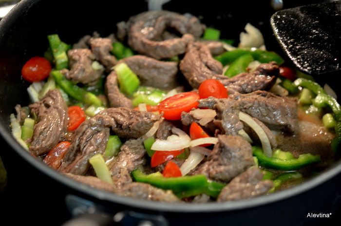 Стейк с перцем