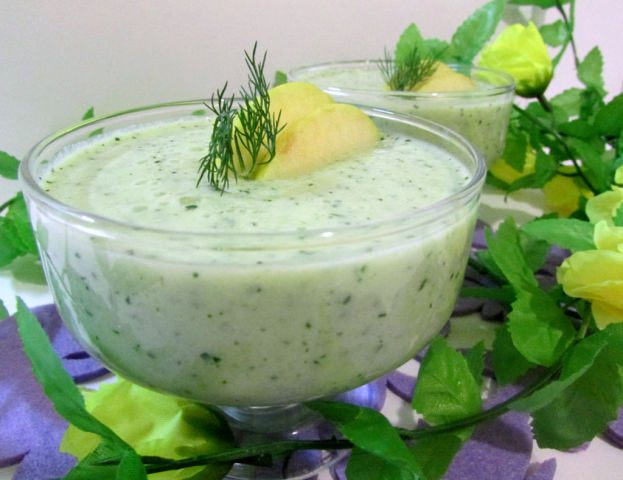 Холодный суп-пюре &amp;quot;Зеленый микс&amp;quot;
