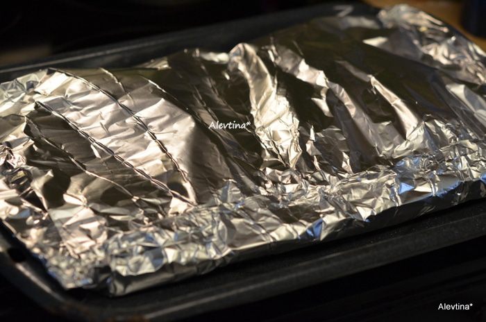 Картофель с перцами в фольге