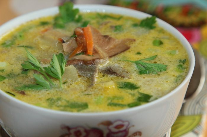 Суп из сушеных грибов