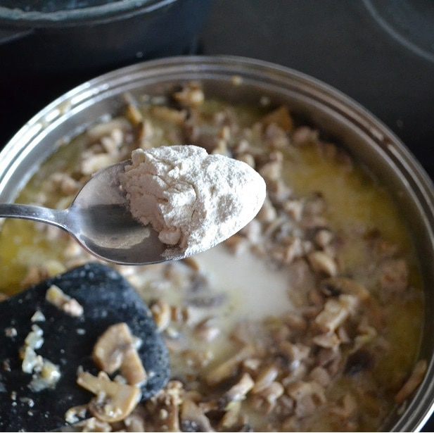 Феттучине с курицей и грибами