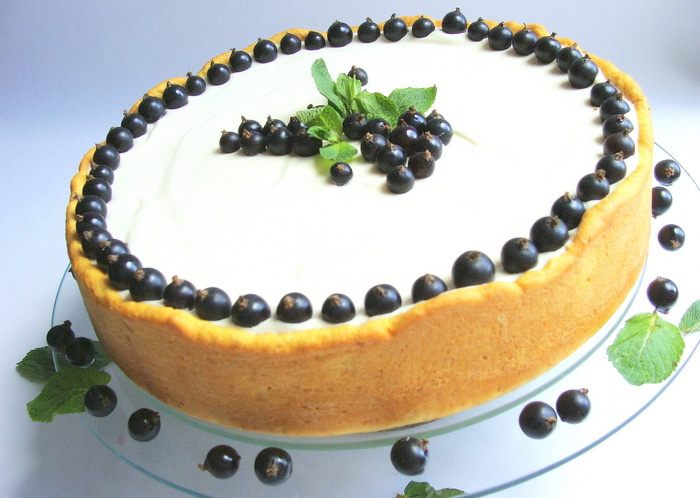 Чизкейк со смородиной, маскарпоне и апельсиновым тестом