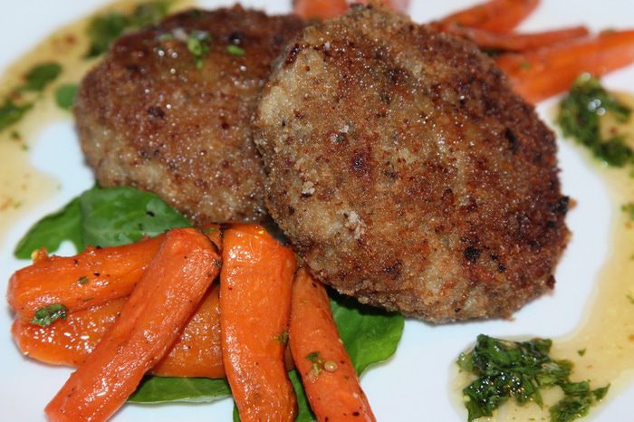 Куриные котлетки с грибами