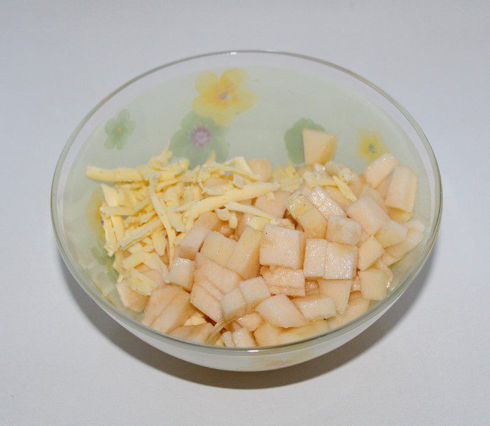 Террин из индейки, сыра и груш