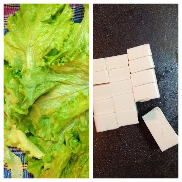 Салат с ростками маша и жареным тофу