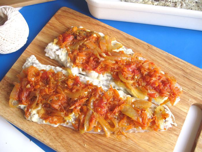 Скумбрия в овощах