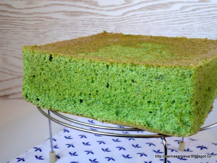 Пирожное Шпинат-малина