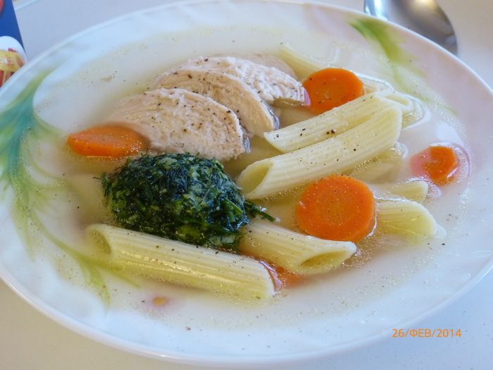 Куриный суп с лапшой на новый лад