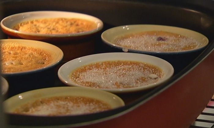 Крем-брюле с малиной