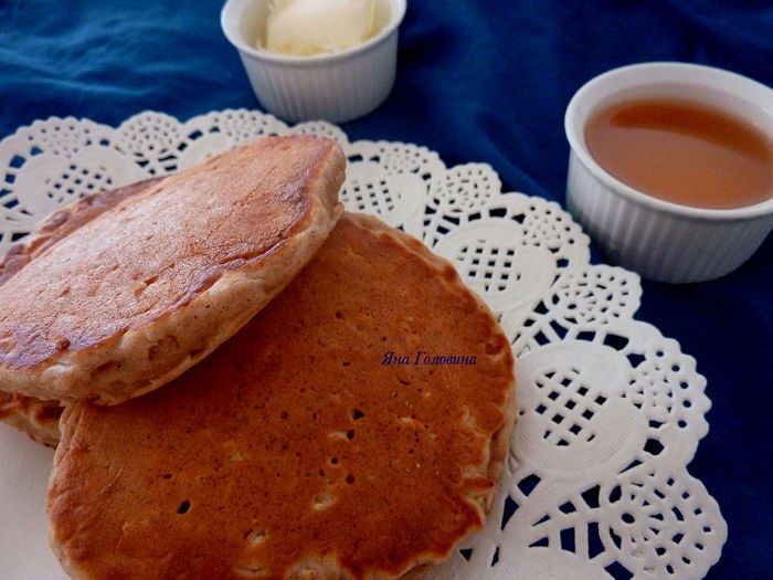 Овсяные оладьи с корицей  