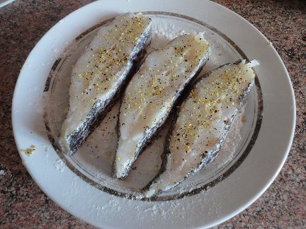 Палтус с сельдереем