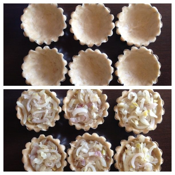 Французские луковые мини-пироги