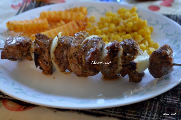 Шашлык свиной с маринадом &amp;quot;Монреаль&amp;quot;