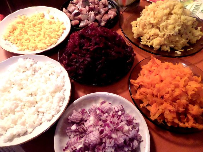 Салат &amp;quot;Селедочка в наряде Санта Клауса&amp;quot;