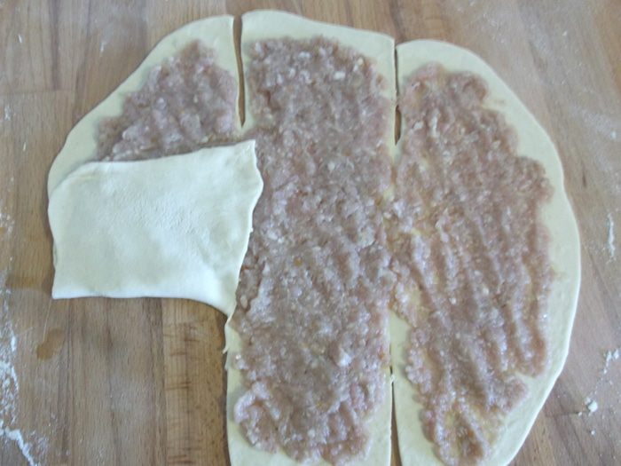 Китайский слоеный пирог с мясом