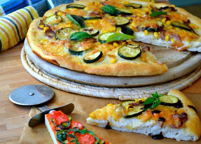  Пицца &amp;quot;Летняя&amp;quot; с цукини и кукурузой