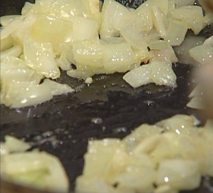 Блины с грибами и голубым сыром 