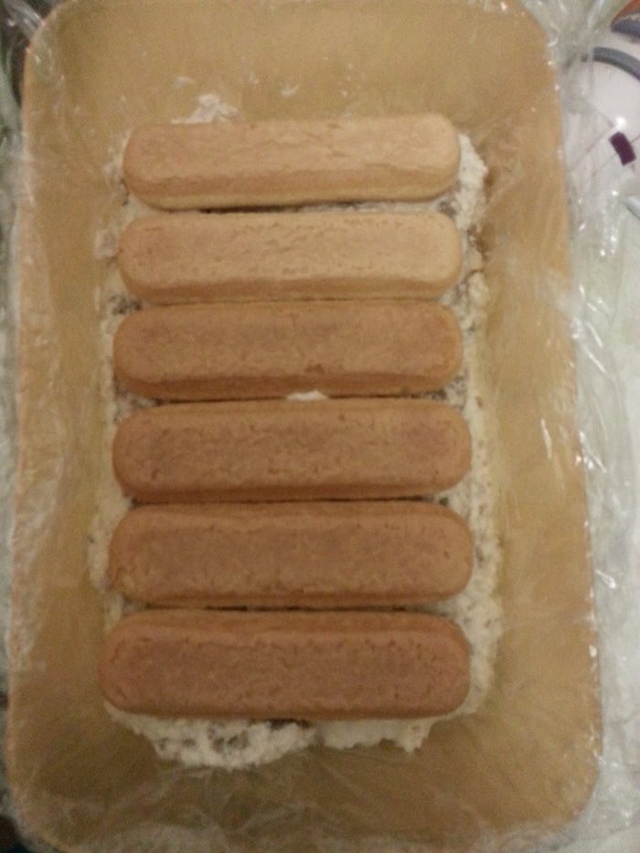 Творожный тирамису с кусочками какао-желе