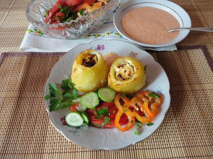  Фаршированный мясом картофель