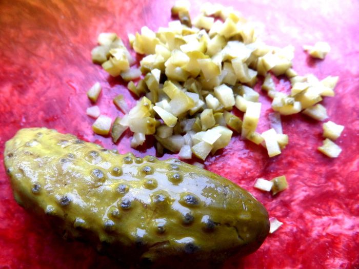 Рыбные &amp;quot;ножки&amp;quot; под юбочкой из перцев