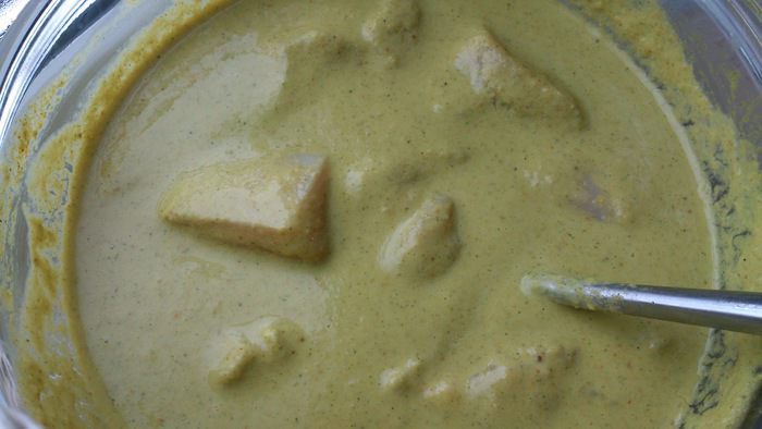 Шашлычки из куриной грудки в индийском стиле