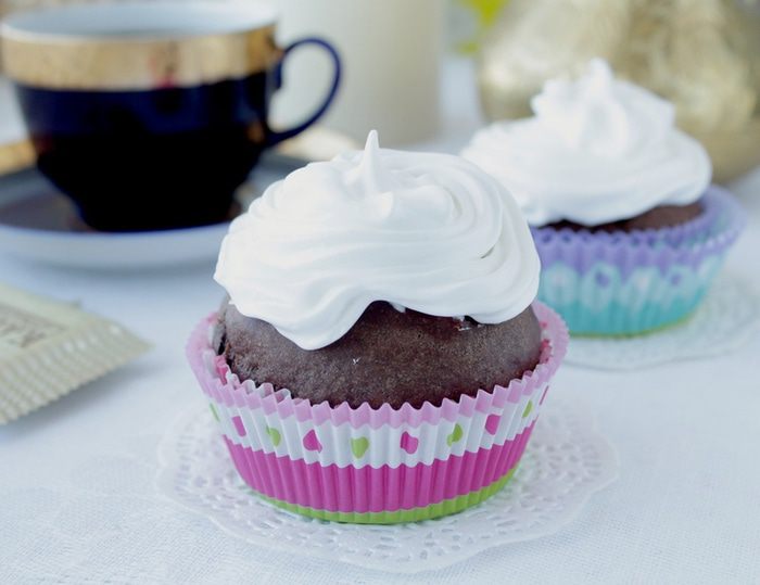 Маффины с зефирным кремом