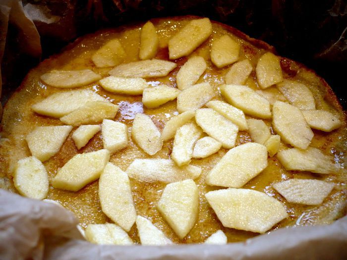 Блинный пирог с брусникой и яблоками &amp;quot;Весенний день горяч и золот&amp;quot;