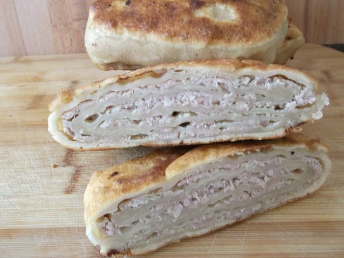Китайский слоеный пирог с мясом
