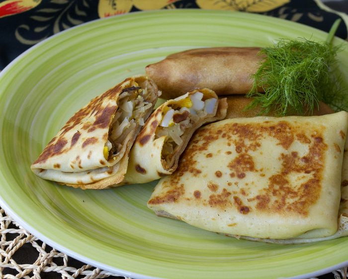 Блины с капустой
