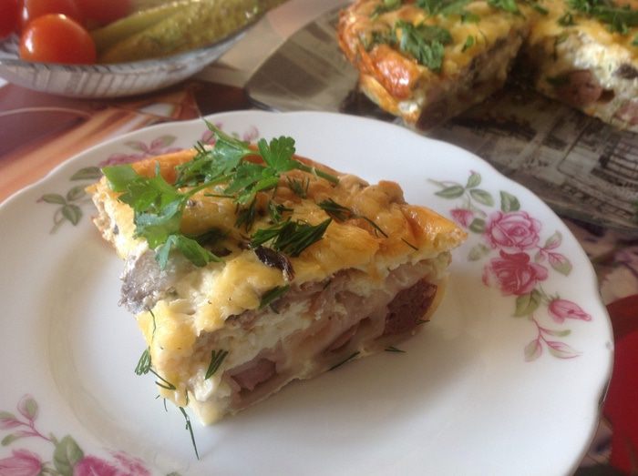 Запеканка из пельменей