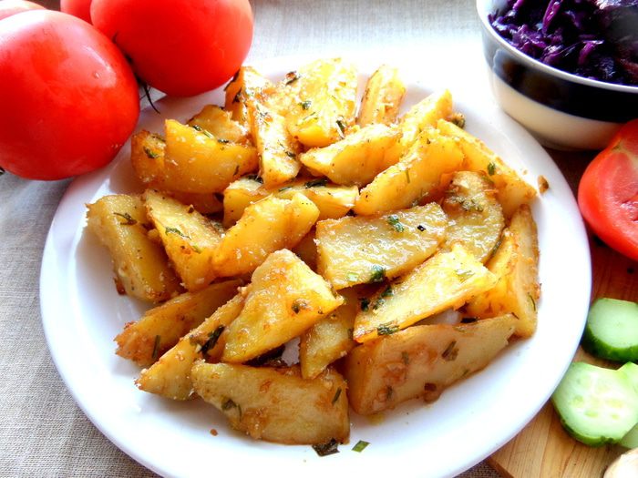 Запеченный картофель со специями