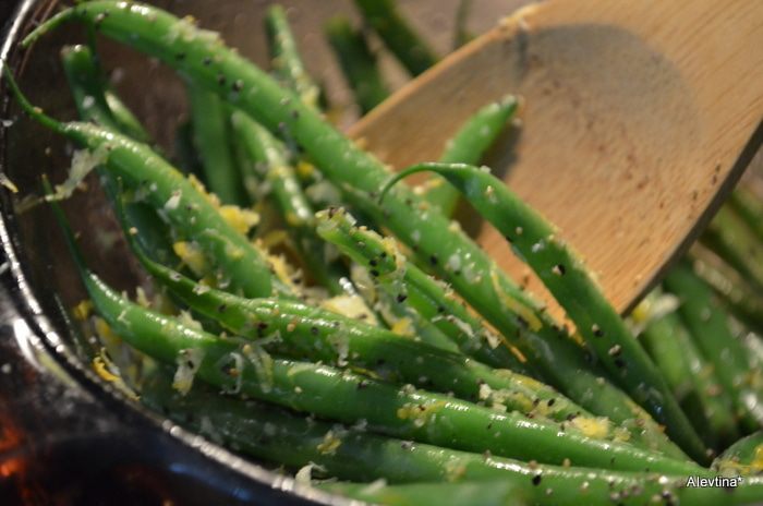 Зеленая фасоль с лимонным вкусом