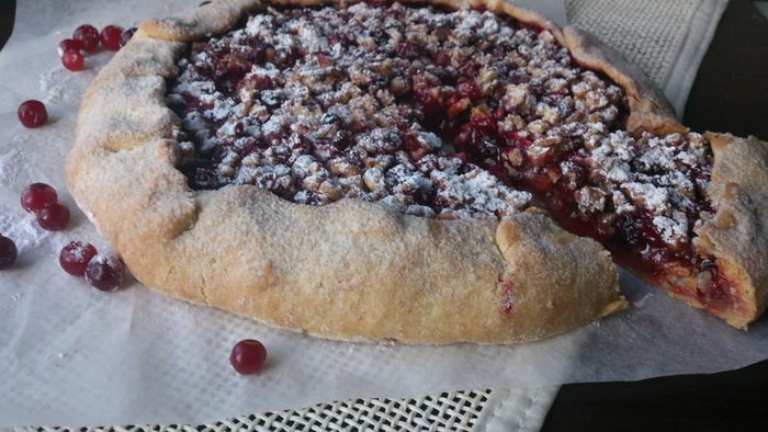 Галета с клюквой на творожном тесте