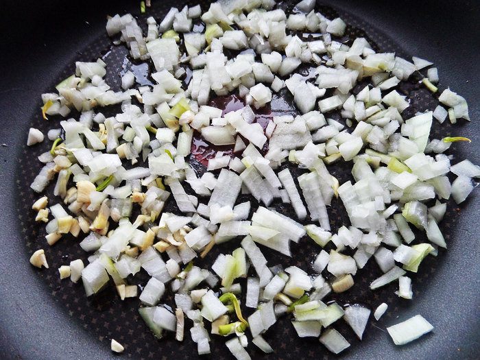 Омлет с фасолью и овощами