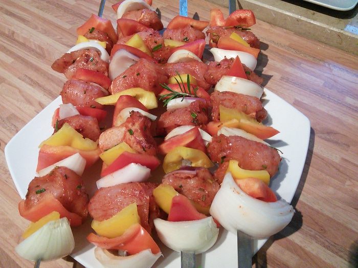 Шашлычок из индюшки с розмарином