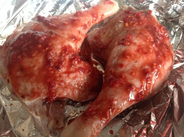 Утиные ножки в малиновой глазури