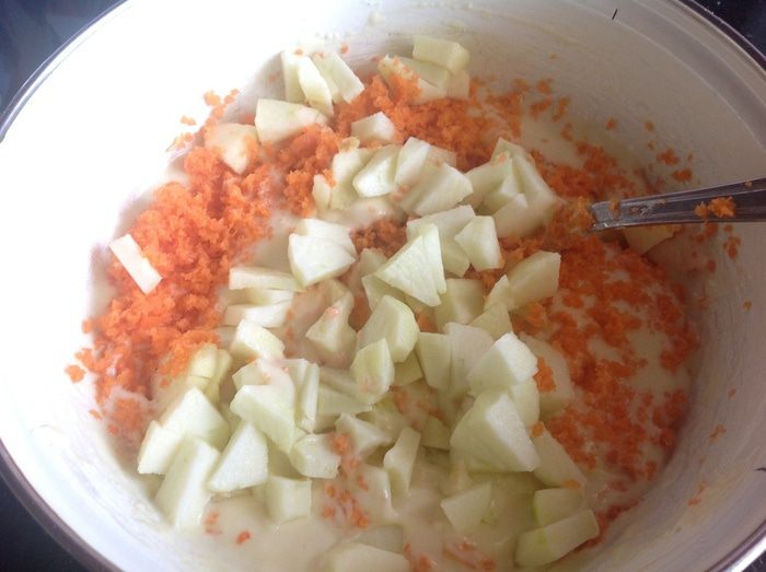 Кекс морковно-яблочный