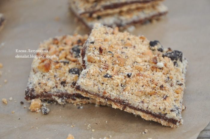 Печенье с шоколадом и орехами