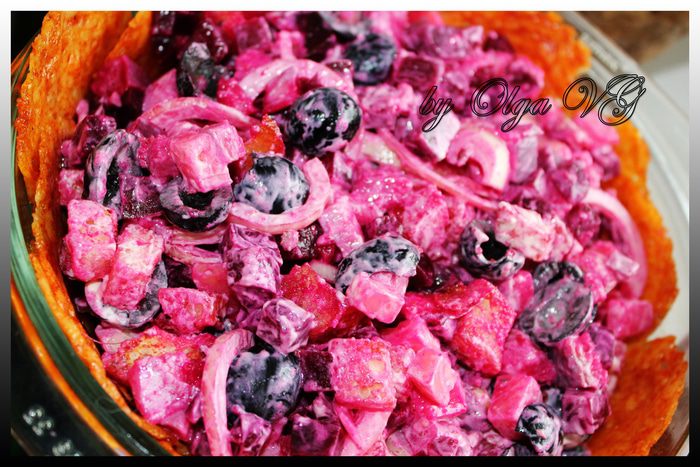 Простой домашний САЛАТИК в вазе из сырных оладьев