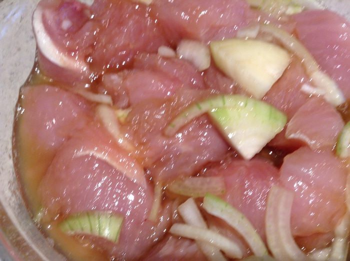 Филе индейки с ананасом