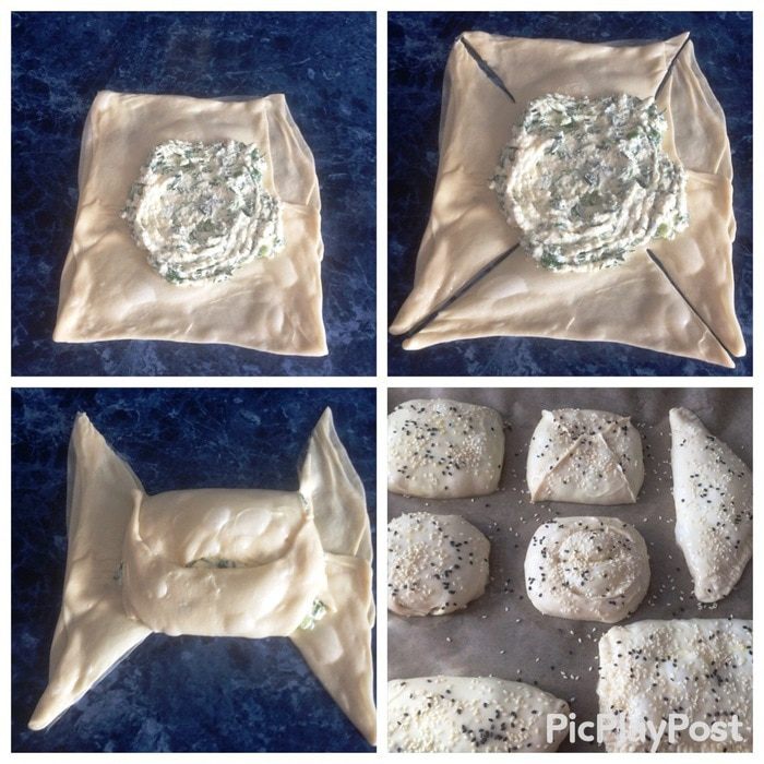 Плацинды с творогом и яблоком