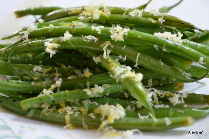 Зеленая фасоль с лимонным вкусом