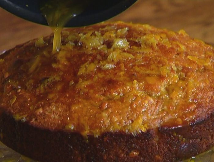 Ореховый пирог с апельсиновым сиропом