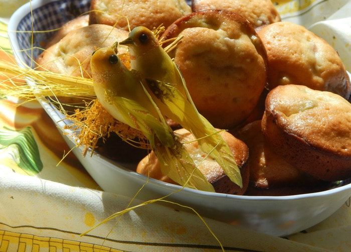 Кексы с ревенем