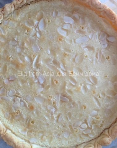 Бананово-миндальный тарт с маскарпоне