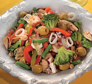 Изображение к рецепту Салат из морепродуктов с овощами
