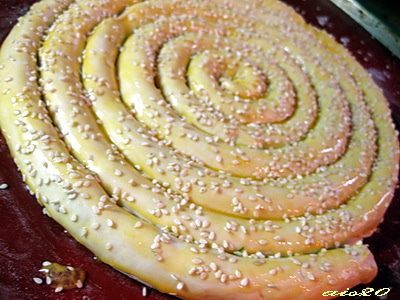 Грибной пирог-спираль 